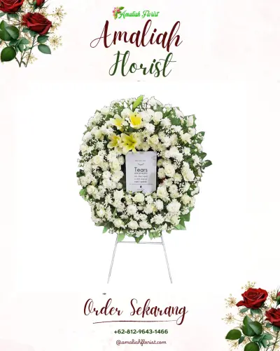Krans Bunga Duka Cita di Bodas